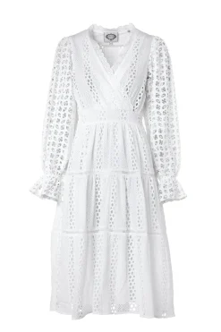 Broderie Lace V-Neck Dress