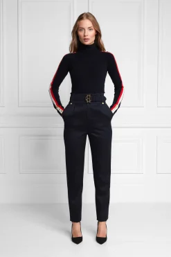 High Waisted Peg Trouser