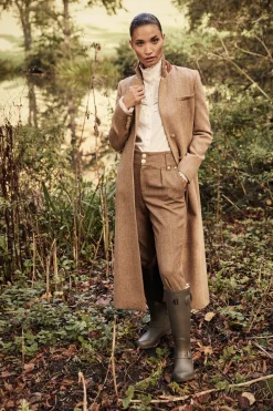 High Waisted Peg Trouser