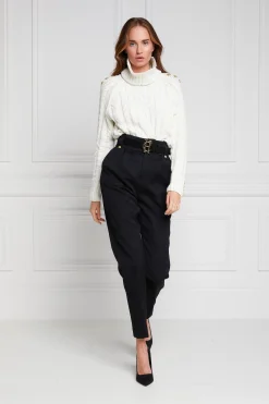 High Waisted Peg Trouser
