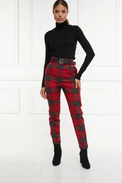 High Waisted Peg Trouser
