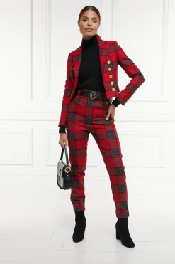 High Waisted Peg Trouser