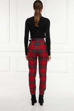 High Waisted Peg Trouser