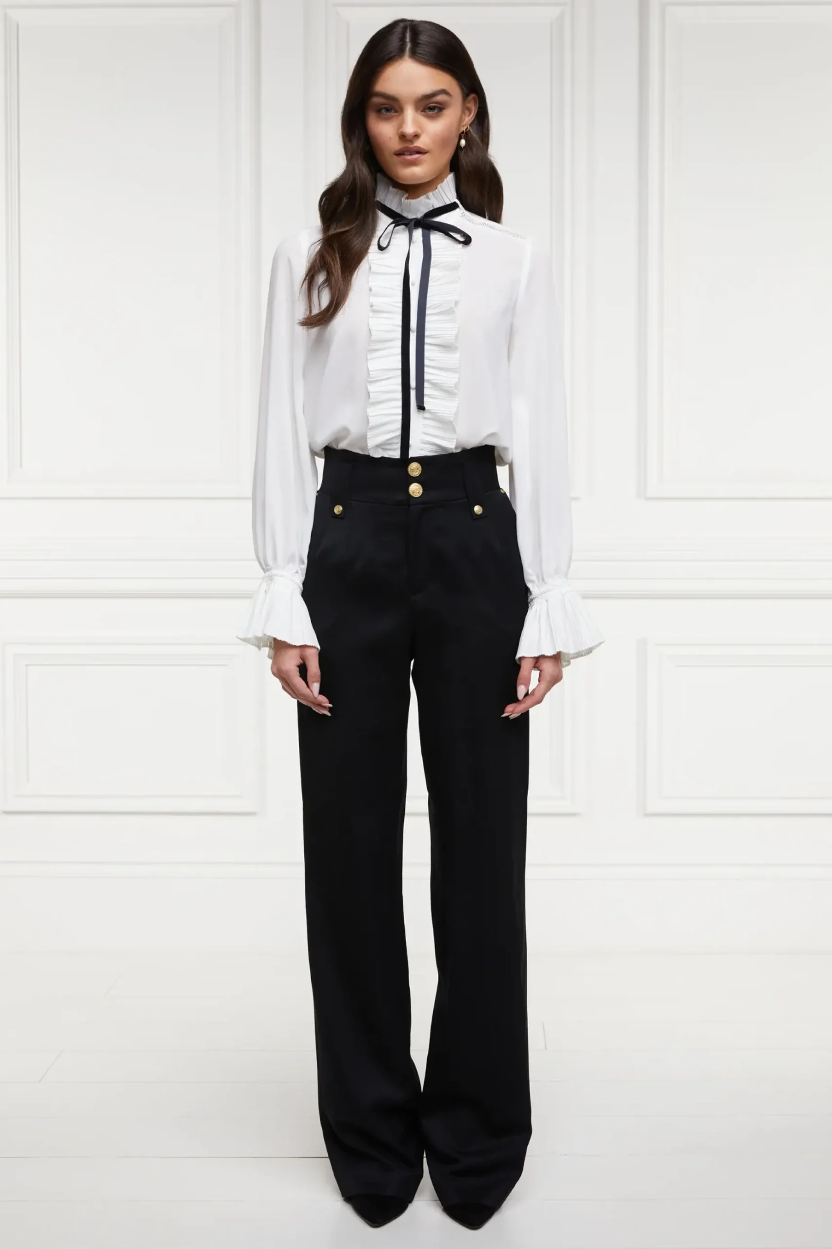 High Waisted Straight Trouser
