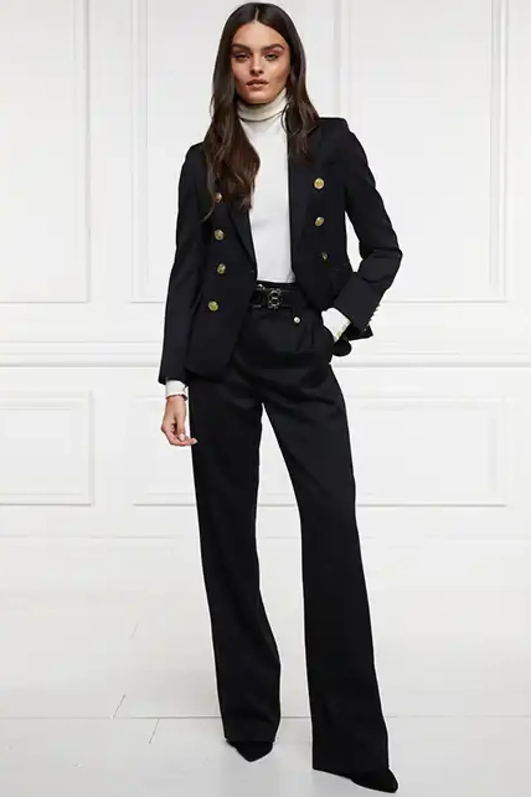 High Waisted Straight Trouser