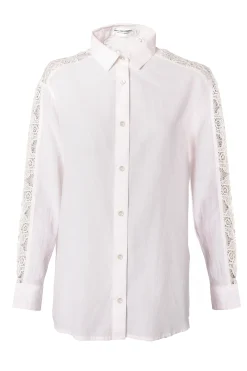 Oversized Cotton Lace Shirt