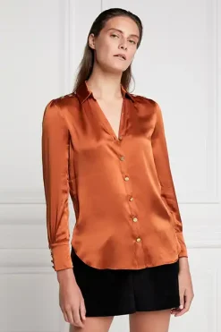 Silk V-Neck Blouse