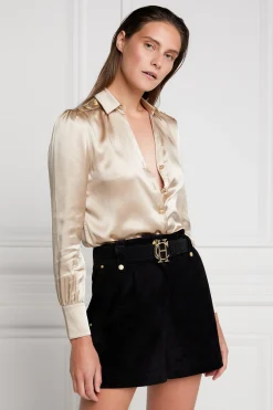 Silk V-Neck Blouse