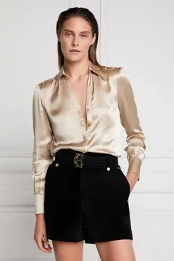 Silk V-Neck Blouse