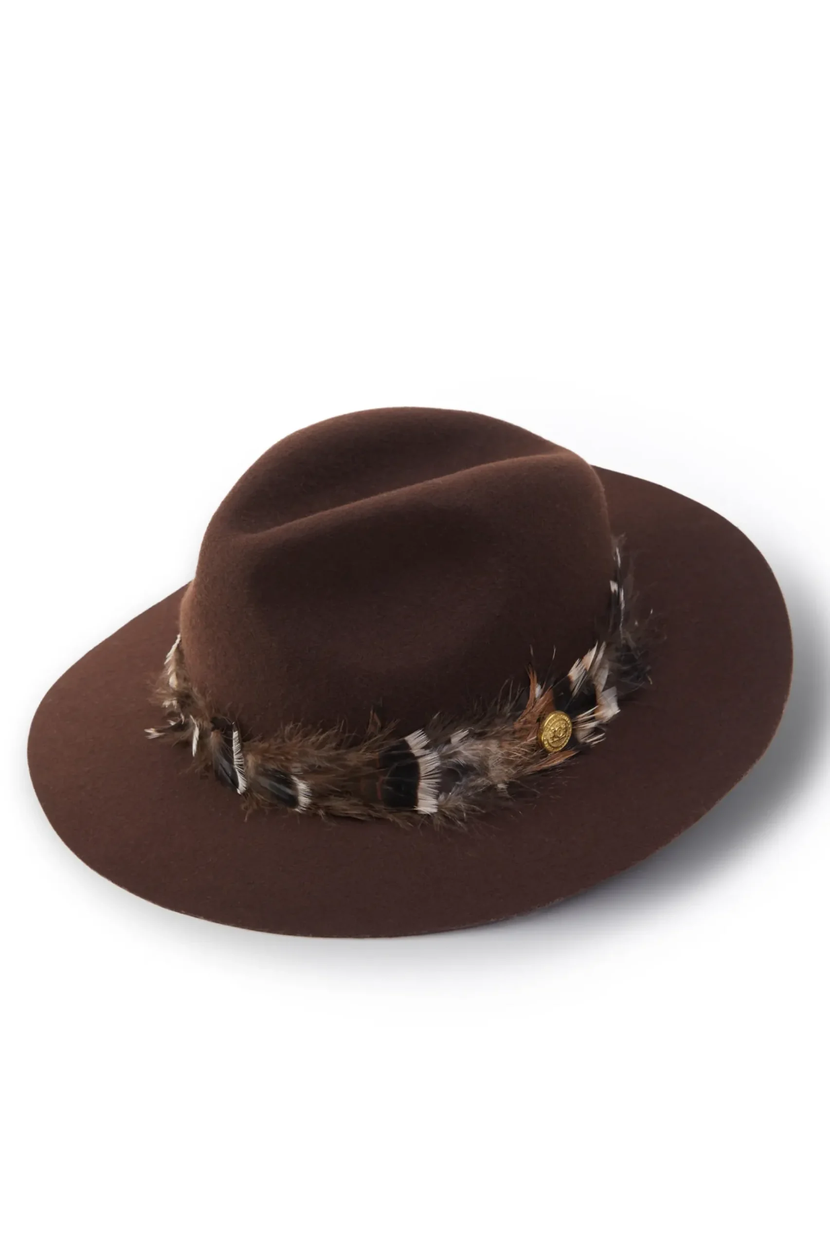 Trilby Hat Iridescent Feather Band